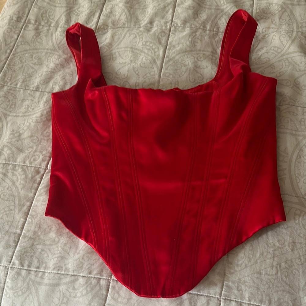 House of CB Red Corset Top